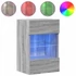 Kép 5/11 - 2 db szürke sonoma fali TV-szekrény LED-ekkel 40x30x60,5 cm