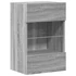 Kép 6/11 - 2 db szürke sonoma fali TV-szekrény LED-ekkel 40x30x60,5 cm
