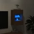 Kép 4/11 - Barna tölgyszínű fali TV-szekrény LED-del 40x30x60,5 cm
