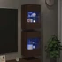 Kép 3/11 - 2 db barna tölgyszínű fali TV-szekrény LED-del 40x30x60,5 cm