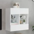 Kép 1/11 - Fehér falra szerelhető TV-szekrény LED-lámpákkal 58,5x30x60,5cm