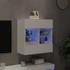 Kép 4/11 - Fehér falra szerelhető TV-szekrény LED-lámpákkal 58,5x30x60,5cm