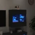 Kép 4/11 - Fekete falra szerelhető TV-szekrény LED-lámpákkal 58,5x30x60,5