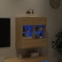 Kép 4/11 - Sonoma tölgy színű fali TV-szekrény LED-del 58,5x30x60,5 cm