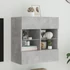 Kép 1/11 - Betonszürke falra szerelhető TV-szekrény LED-del 58,5x30x60,5cm