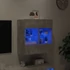 Kép 4/11 - Betonszürke falra szerelhető TV-szekrény LED-del 58,5x30x60,5cm