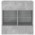 Kép 7/11 - Betonszürke falra szerelhető TV-szekrény LED-del 58,5x30x60,5cm