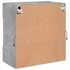 Kép 10/11 - Betonszürke falra szerelhető TV-szekrény LED-del 58,5x30x60,5cm