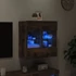 Kép 4/11 - Füstös tölgy színű fali TV-szekrény LED-ekkel 58,5x30x60,5 cm