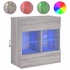 Kép 2/11 - Szürke sonoma színű fali TV-szekrény LED-ekkel 58,5x30x60,5 cm