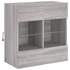 Kép 3/11 - Szürke sonoma színű fali TV-szekrény LED-ekkel 58,5x30x60,5 cm