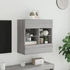 Kép 5/11 - Szürke sonoma színű fali TV-szekrény LED-ekkel 58,5x30x60,5 cm