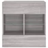 Kép 7/11 - Szürke sonoma színű fali TV-szekrény LED-ekkel 58,5x30x60,5 cm