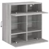 Kép 8/11 - Szürke sonoma színű fali TV-szekrény LED-ekkel 58,5x30x60,5 cm