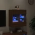 Kép 4/11 - Barna tölgyszínű fali TV-szekrény LED-del 58,5x30x60,5 cm