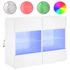 Kép 2/11 - Fehér falra szerelhető TV-szekrény LED-lámpákkal 78,5x30x60,5cm