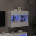 Kép 4/11 - Fehér falra szerelhető TV-szekrény LED-lámpákkal 78,5x30x60,5cm