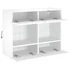 Kép 8/11 - Fehér falra szerelhető TV-szekrény LED-lámpákkal 78,5x30x60,5cm