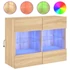 Kép 2/11 - Sonoma tölgy színű fali TV-szekrény LED-del 78,5 x 30 x 60,5 cm