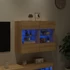 Kép 4/11 - Sonoma tölgy színű fali TV-szekrény LED-del 78,5 x 30 x 60,5 cm
