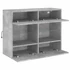 Kép 8/11 - Betonszürke falra szerelhető TV-szekrény LED-del 78,5x30x60,5cm