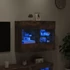 Kép 4/11 - Füstös tölgy színű fali TV-szekrény LED-ekkel 78,5x30x60,5 cm