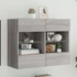 Kép 1/11 - Szürke sonoma színű fali TV-szekrény LED-ekkel 78,5x30x60,5 cm