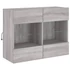 Kép 3/11 - Szürke sonoma színű fali TV-szekrény LED-ekkel 78,5x30x60,5 cm