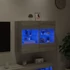 Kép 4/11 - Szürke sonoma színű fali TV-szekrény LED-ekkel 78,5x30x60,5 cm