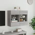 Kép 5/11 - Szürke sonoma színű fali TV-szekrény LED-ekkel 78,5x30x60,5 cm