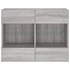 Kép 7/11 - Szürke sonoma színű fali TV-szekrény LED-ekkel 78,5x30x60,5 cm