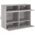 Kép 8/11 - Szürke sonoma színű fali TV-szekrény LED-ekkel 78,5x30x60,5 cm