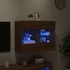 Kép 4/11 - Barna tölgyszínű fali TV-szekrény LED-del 78,5x30x60,5 cm
