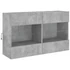 Kép 3/11 - Betonszürke falra szerelhető TV-szekrény LED-del 98,5x30x60,5cm