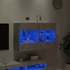 Kép 4/11 - Betonszürke falra szerelhető TV-szekrény LED-del 98,5x30x60,5cm