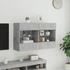 Kép 5/11 - Betonszürke falra szerelhető TV-szekrény LED-del 98,5x30x60,5cm