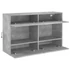 Kép 8/11 - Betonszürke falra szerelhető TV-szekrény LED-del 98,5x30x60,5cm