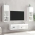 Kép 4/11 - Fehér TV-szekrény LED-világítással 60 x 30 x 30 cm