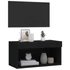 Kép 6/11 - Fekete TV-szekrény LED-világítással 60 x 30 x 30 cm