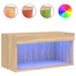 Kép 2/11 - Sonoma tölgy színű TV-szekrény LED-világítással 60 x 30 x 30 cm