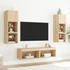 Kép 4/11 - Sonoma tölgy színű TV-szekrény LED-világítással 60 x 30 x 30 cm
