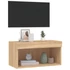 Kép 6/11 - Sonoma tölgy színű TV-szekrény LED-világítással 60 x 30 x 30 cm