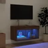 Kép 3/11 - Barna tölgy színű TV-szekrény LED-világítással 60 x 30 x 30 cm