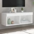 Kép 1/11 - Fehér TV-szekrény LED-világítással 80 x 30 x 30 cm