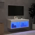 Kép 3/11 - Fehér TV-szekrény LED-világítással 80 x 30 x 30 cm