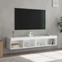 Kép 5/11 - 2 db fehér TV-szekrény LED-világítással 80x30x30 cm