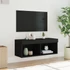 Kép 5/11 - Fekete TV-szekrény LED-világítással 80 x 30 x 30 cm