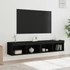 Kép 5/11 - 2 db fekete TV-szekrény LED-világítással 80x30x30 cm