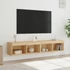 Kép 1/11 - 2 db sonoma tölgy színű TV-szekrény LED-ekkel 80x30x30 cm