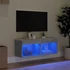 Kép 3/11 - Betonszürke TV-szekrény LED-világítással 80 x 30 x 30 cm